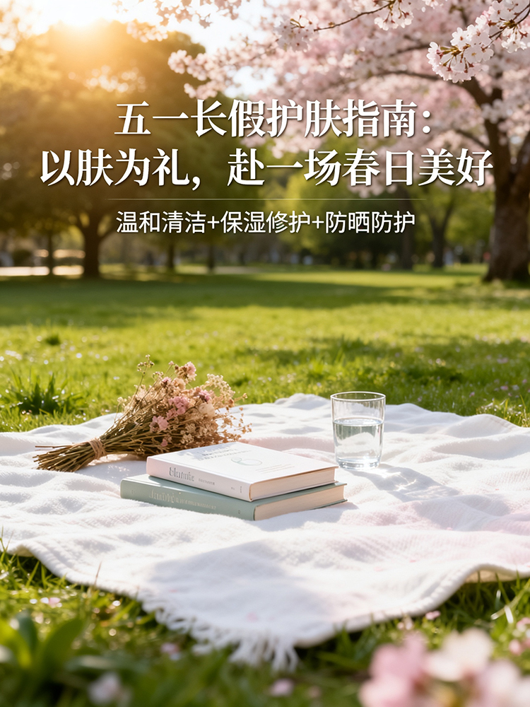 jimeng-2026-04-29-2090-请结合文字-使用真实场景-出图-并搭配文字-，不出现产品，文字是：五一长假护肤指...jpg